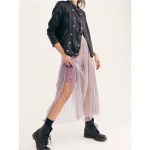 NWT! Free People Mirror Maze sequin bike shorts tulle skirt